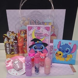 Labubu, Stitch, Sanrio and Mickey Mouse Kids Lip Balm & Makeup Toy Set